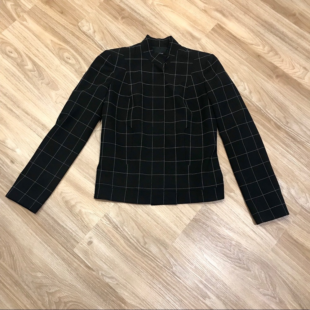 Bebe Windowpane Grid Print Jacket - Picture 2 of 8